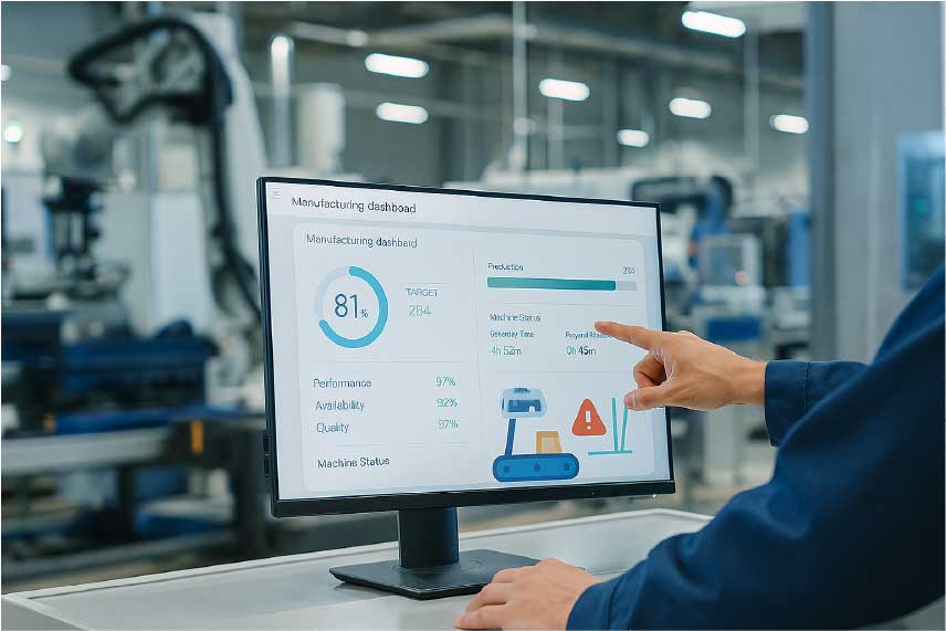 稼働状況の「リアルタイム化」と 「見える化」がDXの第一歩。画像